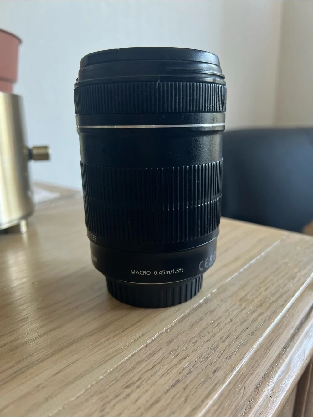 Canon 18-135mm EFS Black Camera Lens with Lens Cap
